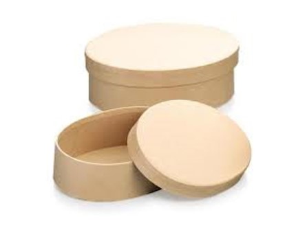 Oval  Papier Mache Boxes Set of 3