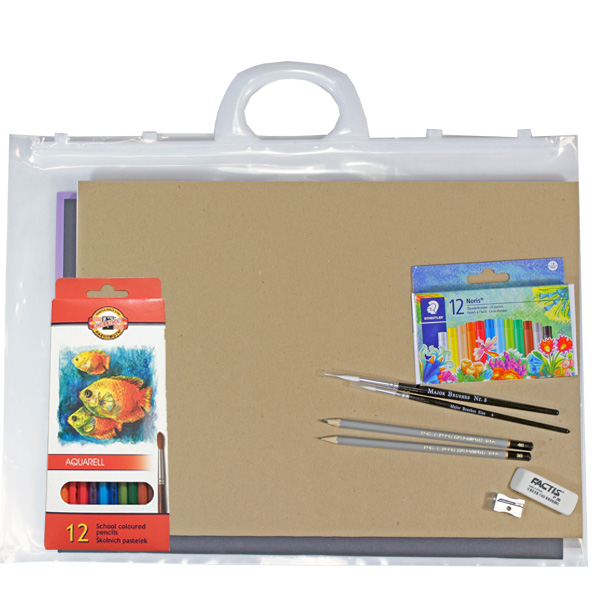 A3 Art Pack, Softback with Koh Watercolour Pencils