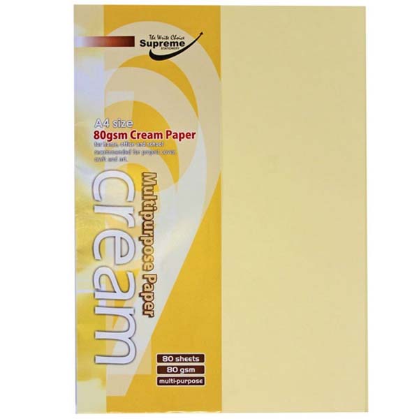 A4 Cream Paper 80gsm 