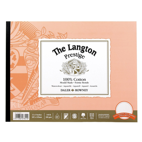 Daler Rowney Langton Prestige 100% Cotton Watercolour Pad 300gms