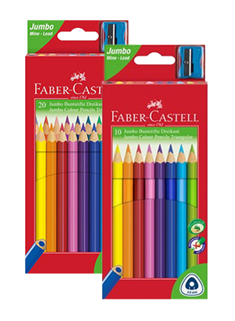Faber-Castell Jumbo Triangular Colour Pencils