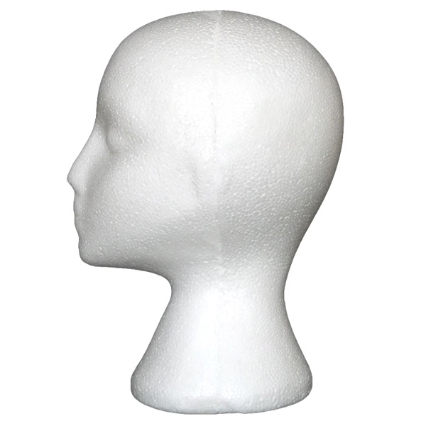 Female Polystyrene Head 260mm | Cregal Art | Art & Craft Supplies ...