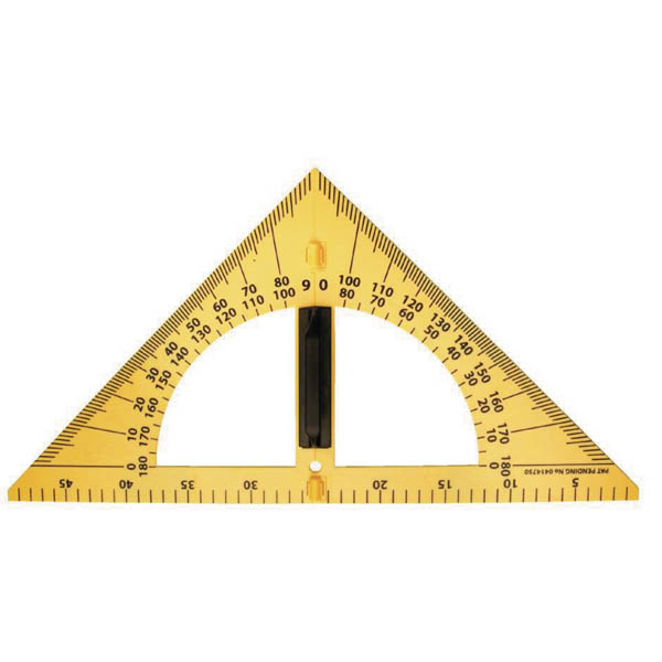 Whiteboard Protractor/45 circumference Set Squares 