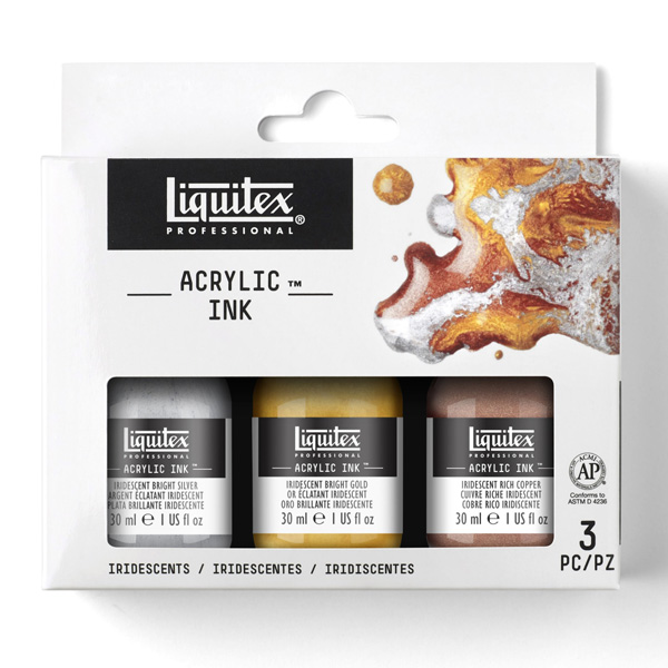 Liquitex Professional Acrylic Ink Iridescent Set of 3