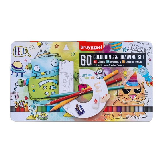 Bruynzeel Drawing and colouring set 60pk